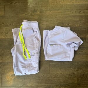 3 piece SET Lavender Dew Figs (underscrub, top, bottom)